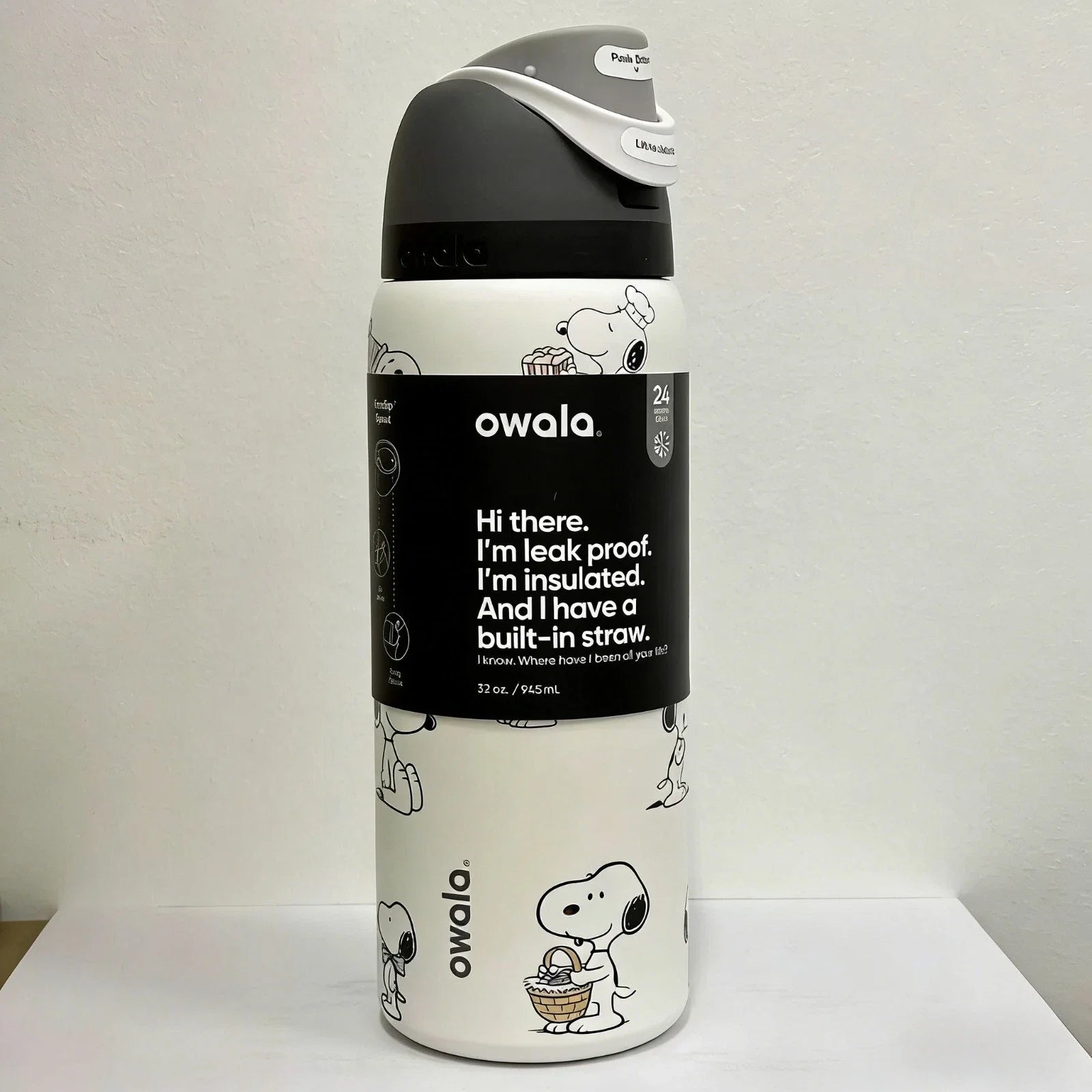 New Owala Snoopy Water Bottle Exclusive Tumbler 32oz